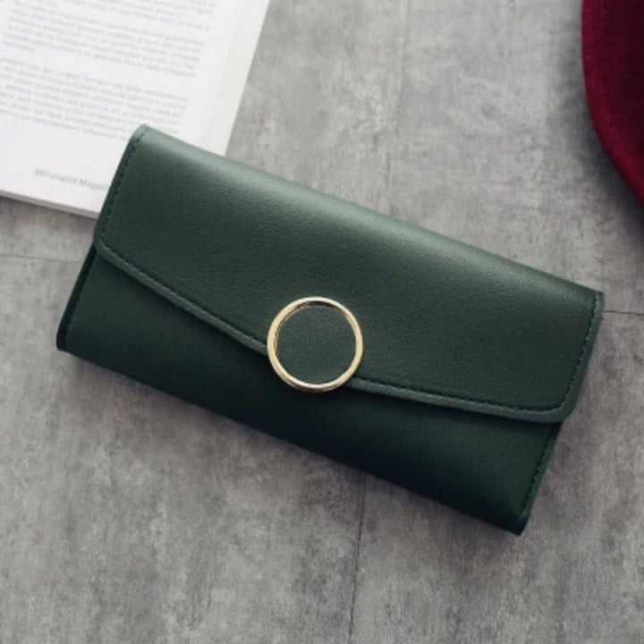 Long Wallet in PU Leather with Snap Closure | Kalsten