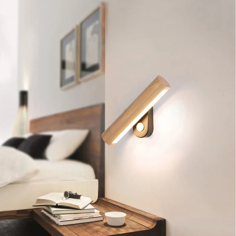 LED Wooden Wall Light – Modern Wall Lamp for Bedroom | Brehn