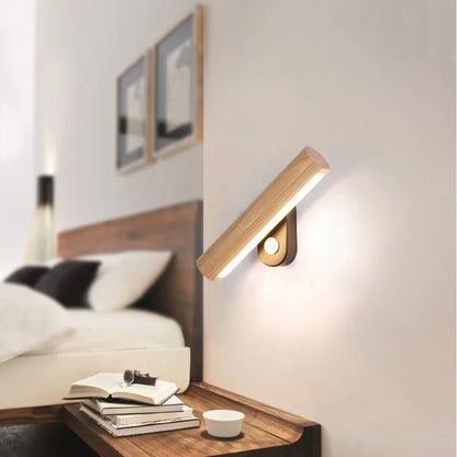 LED Wooden Wall Light – Modern Wall Lamp for Bedroom | Karnz
