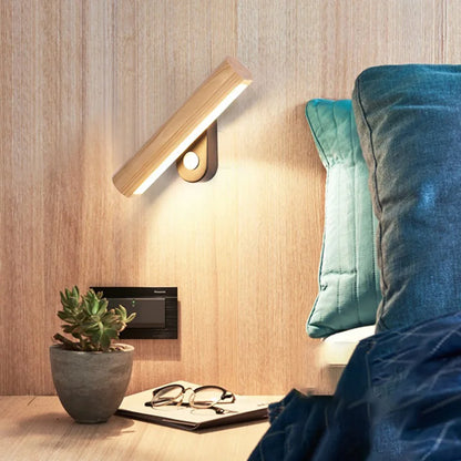 LED Wooden Wall Light – Modern Wall Lamp for Bedroom | Karnz