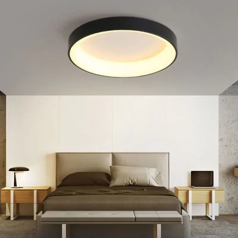 AuroraGlans - Scandinavian Round LED Ceiling Lamps for Living Room & Bedroom | Karnz