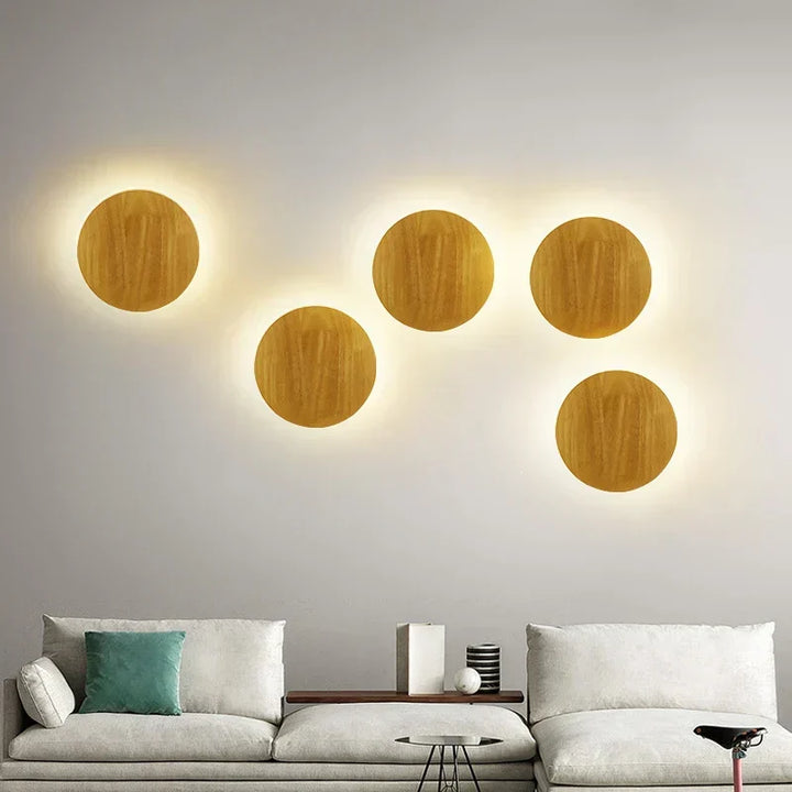 Nordic Wooden LED Wall Lamps