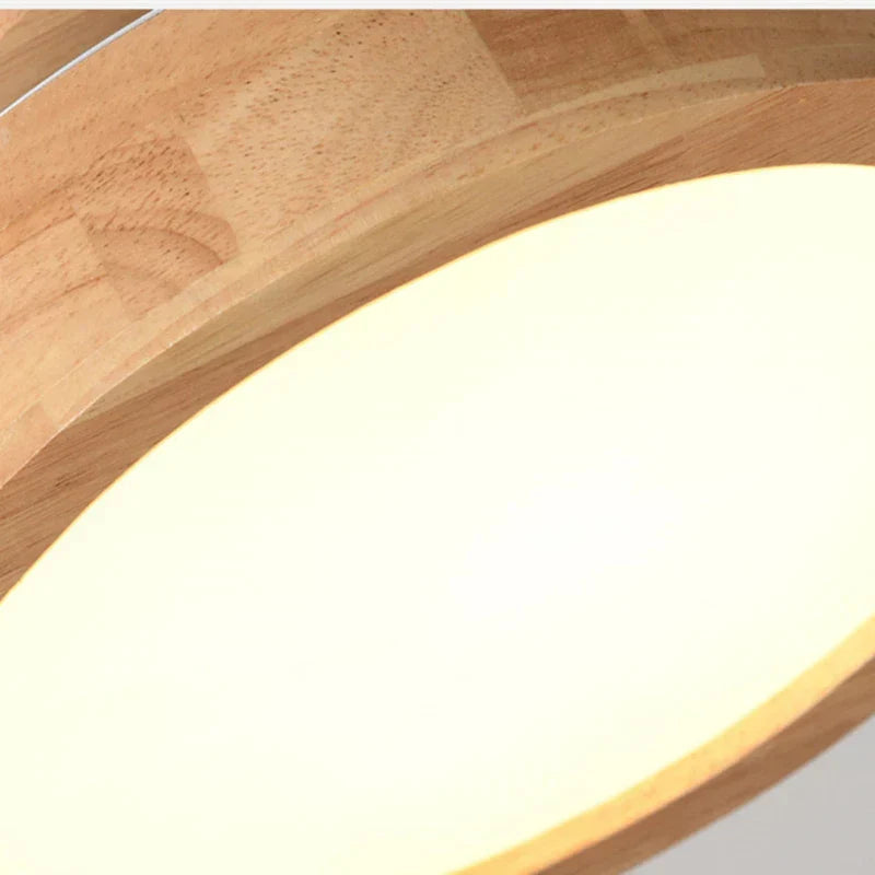 Round Wooden Scandinavian Ceiling Lamp - NordicLuxe | Kalsten