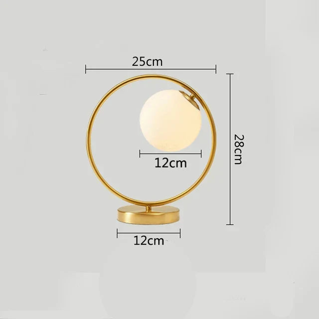Nordic LED table lamp with glass sphere – Minimalist design for living room and bedroom | Kalsten