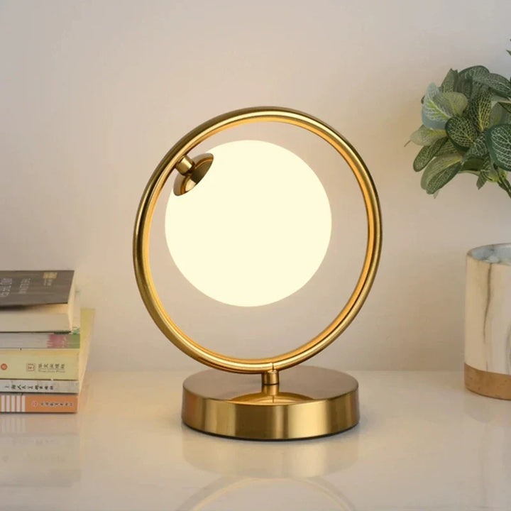 Nordic LED table lamp with glass sphere – Minimalist design for living room and bedroom | Kalsten
