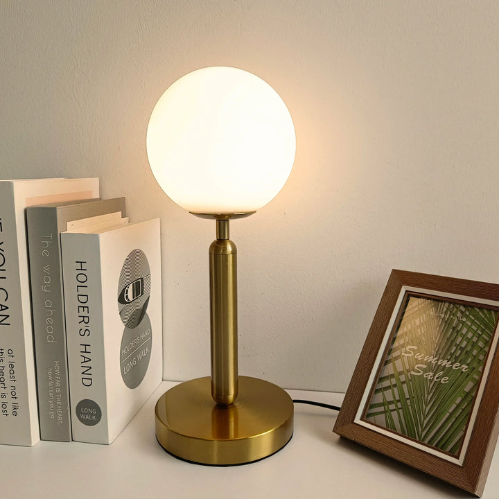 Nordic LED table lamp with glass sphere – Minimalist design for living room and bedroom | Kalsten