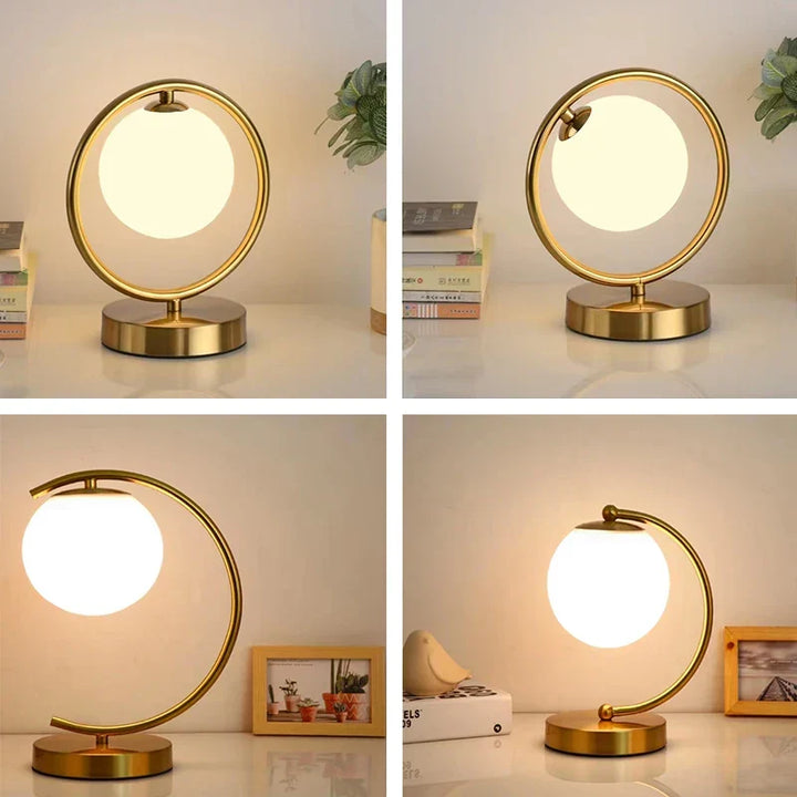 Nordic LED table lamp with glass sphere – Minimalist design for living room and bedroom | Kalsten