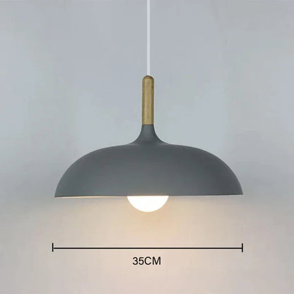 Modern Scandinavian LED Pendant Light – Oak Pendant Light for Living Room, Kitchen and Dining Room | Brehn
