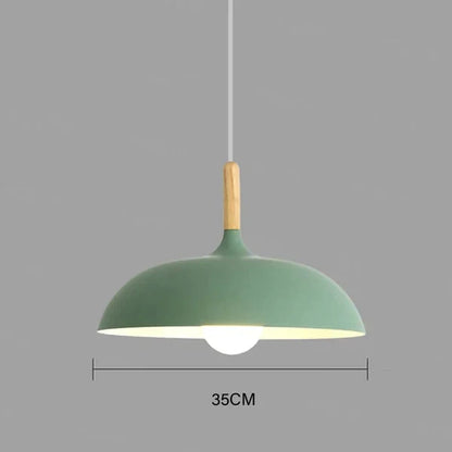 Modern Scandinavian LED Pendant Light – Oak Pendant Light for Living Room, Kitchen and Dining Room | Brehn