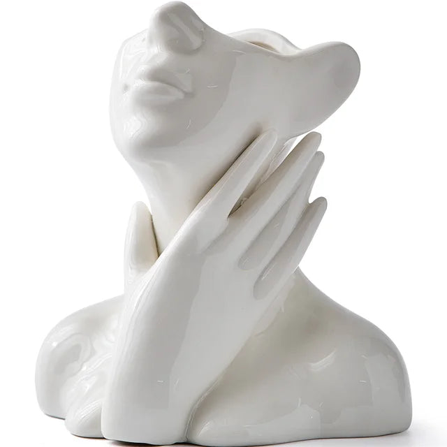 "Unique and Modern Ceramic Vase, Decorative Flower Pot for Living Room and Office" | Skanto