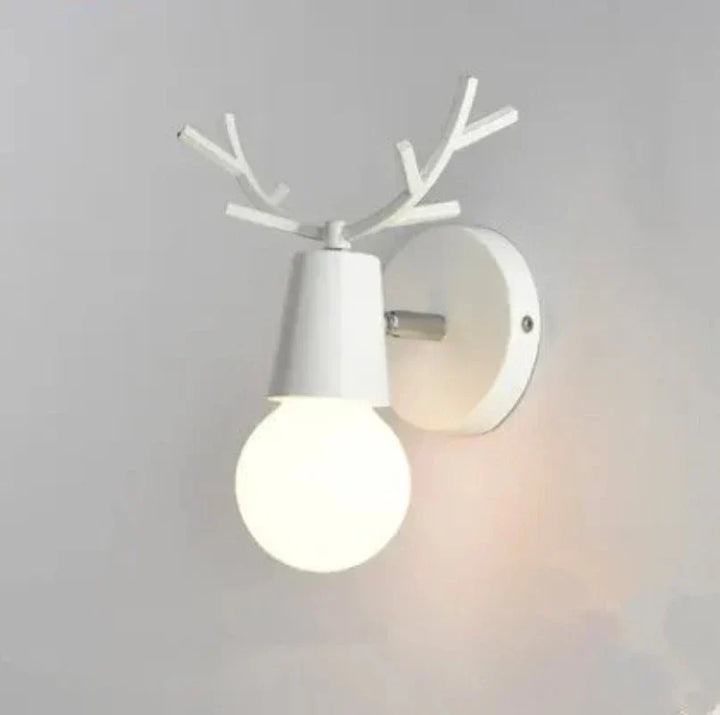 Modern Antler Wall Lamp – Wood and Metal LED Light for Children's Room & Living Room | Kalsten