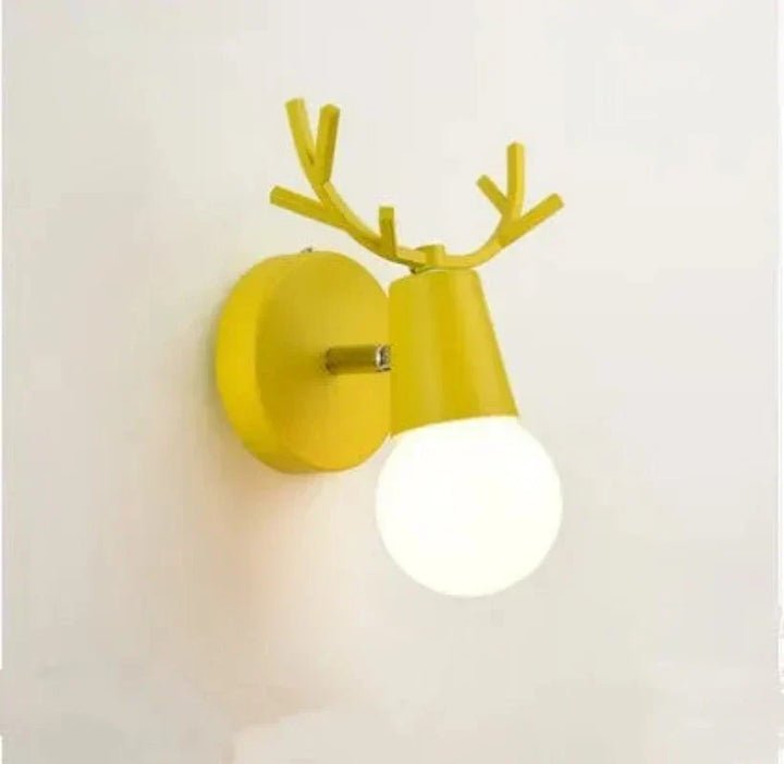 Modern Antler Wall Lamp – Wood and Metal LED Light for Children's Room & Living Room | Kalsten