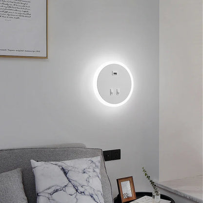 Modern LED Wall Light with USB Charging Function – Dimmable, Atmospheric Lighting for Living Room and Bedroom | Karnz