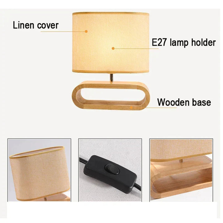 Scandinavian Wooden Table Lamp – Elegant and Handmade Kalsten