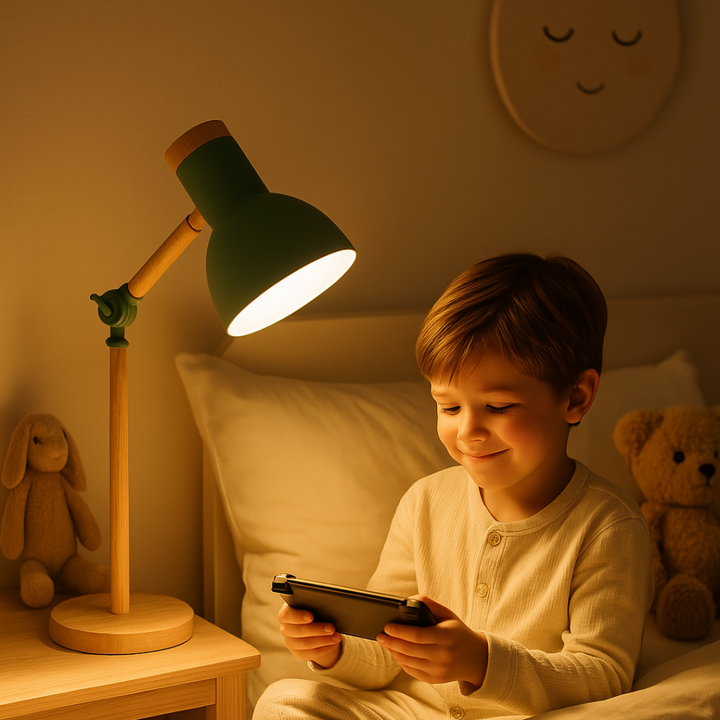 Table lamp with wooden finish in Nordic style | Kalsten