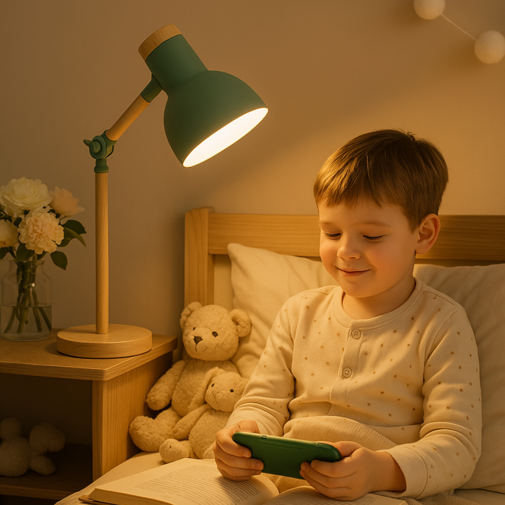 Table lamp with wooden finish in Nordic style | Kalsten