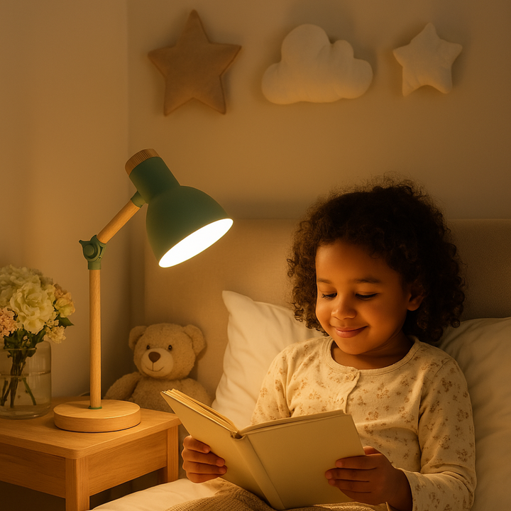 Table lamp with wooden finish in Nordic style | Kalsten