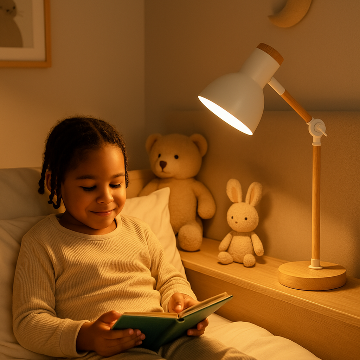 Table lamp with wooden finish in Nordic style | Kalsten