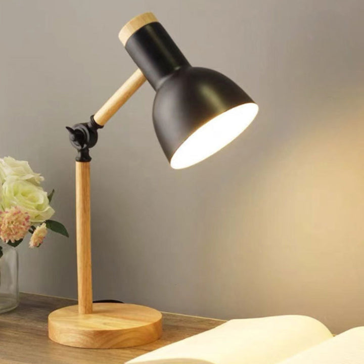 Nordic Iron Wood LED Table Lamp | Kalsten