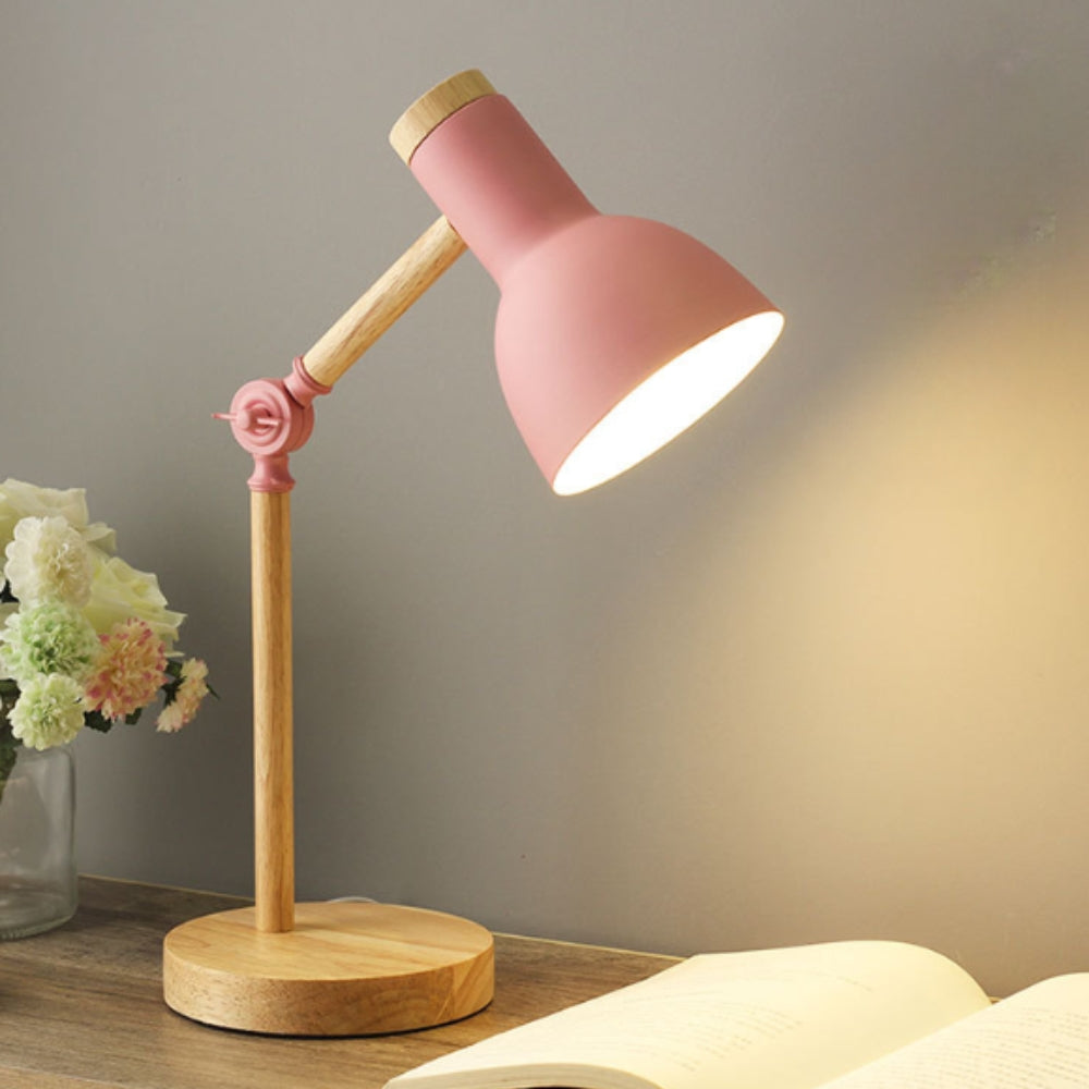 Nordic Iron Wood LED Table Lamp | Kalsten