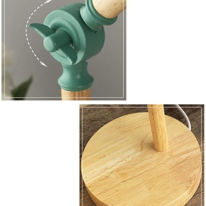 Nordic Iron Wood LED Table Lamp | Kalsten