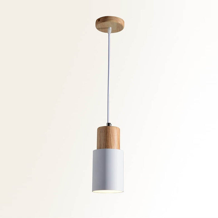 Modern Wood & Black Pendant Lamp Kalsten