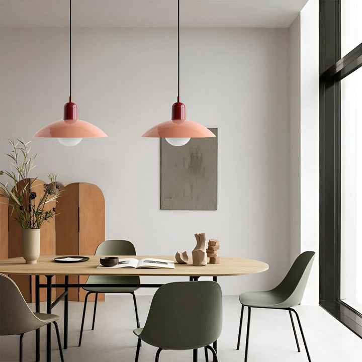 Kalsten | Modern Macaron Bauhaus Pendant Light – Iron Shade