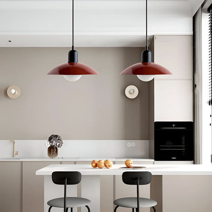 Kalsten | Modern Macaron Bauhaus Pendant Light – Iron Shade