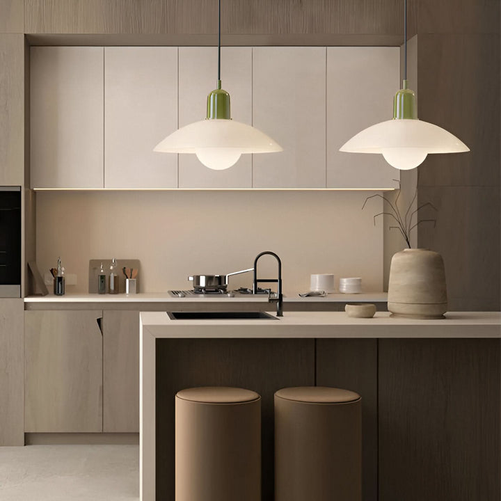 Kalsten | Modern Macaron Bauhaus Pendant Light – Iron Shade