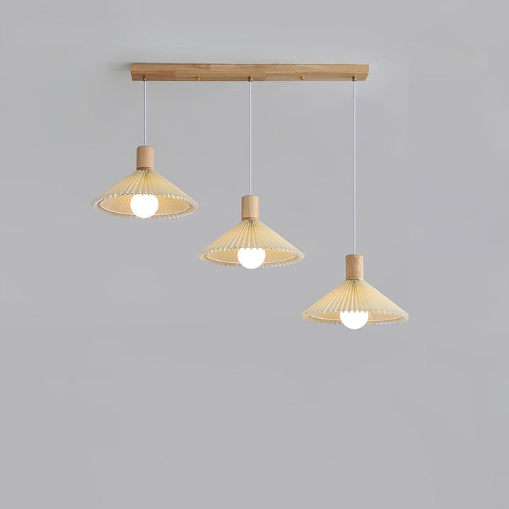 Nordic Minimalist Pleated Wood Pendant Light | Kalsten