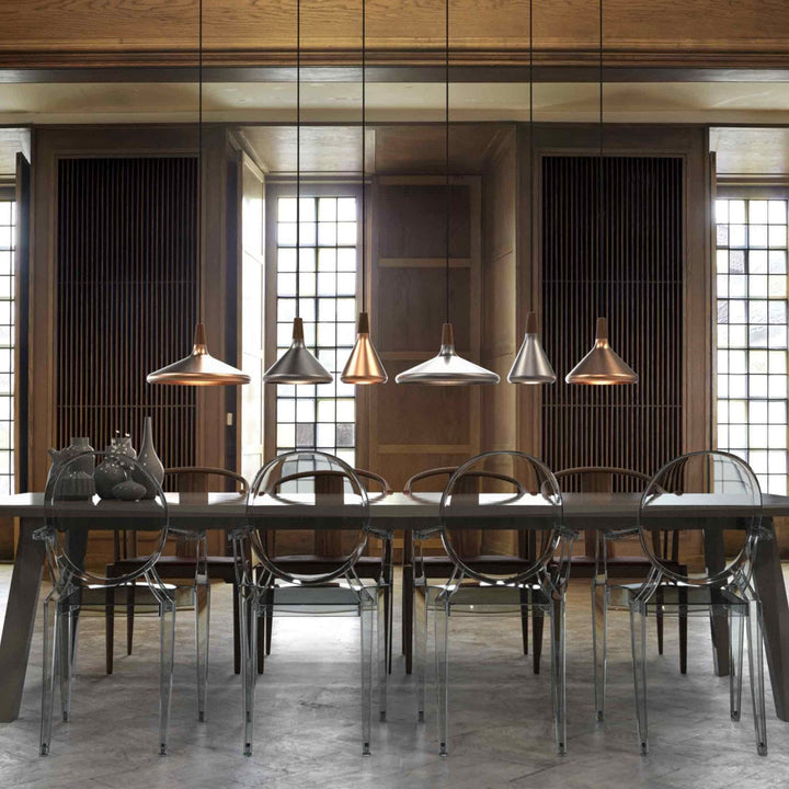 Pendant Light Iron Wood 10.6 in Adjustable Indoor Ceiling Lamp White Black Silver Rose Gold Grey Modern Dining Room Kitchen Island Lighting | Kalsten