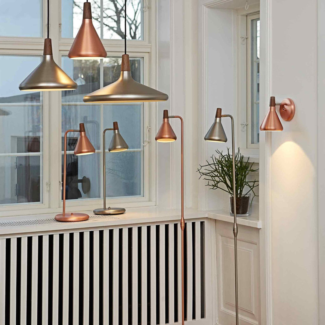 Pendant Light Iron Wood 10.6 in Adjustable Indoor Ceiling Lamp White Black Silver Rose Gold Grey Modern Dining Room Kitchen Island Lighting | Kalsten