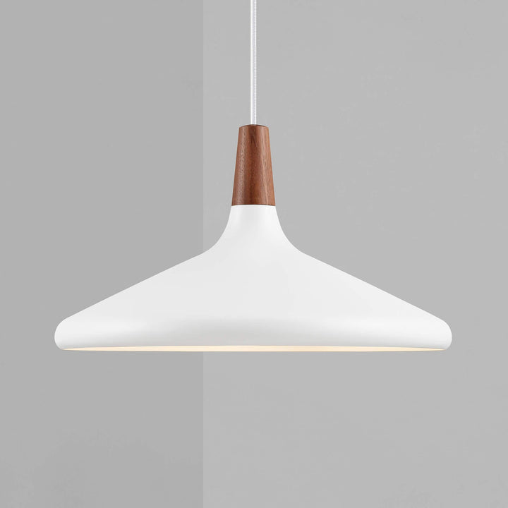 Pendant Light Iron Wood 10.6 in Adjustable Indoor Ceiling Lamp White Black Silver Rose Gold Grey Modern Dining Room Kitchen Island Lighting | Kalsten
