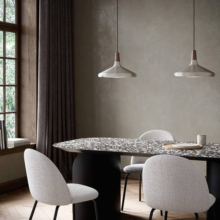 Pendant Light Iron Wood 10.6 in Adjustable Indoor Ceiling Lamp White Black Silver Rose Gold Grey Modern Dining Room Kitchen Island Lighting | Kalsten