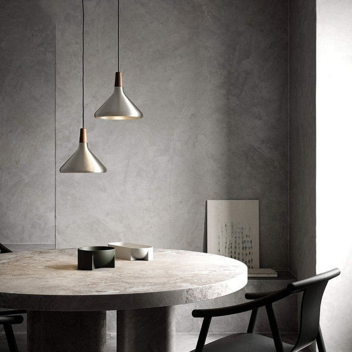 Pendant Light Iron Wood 10.6 in Adjustable Indoor Ceiling Lamp White Black Silver Rose Gold Grey Modern Dining Room Kitchen Island Lighting | Kalsten