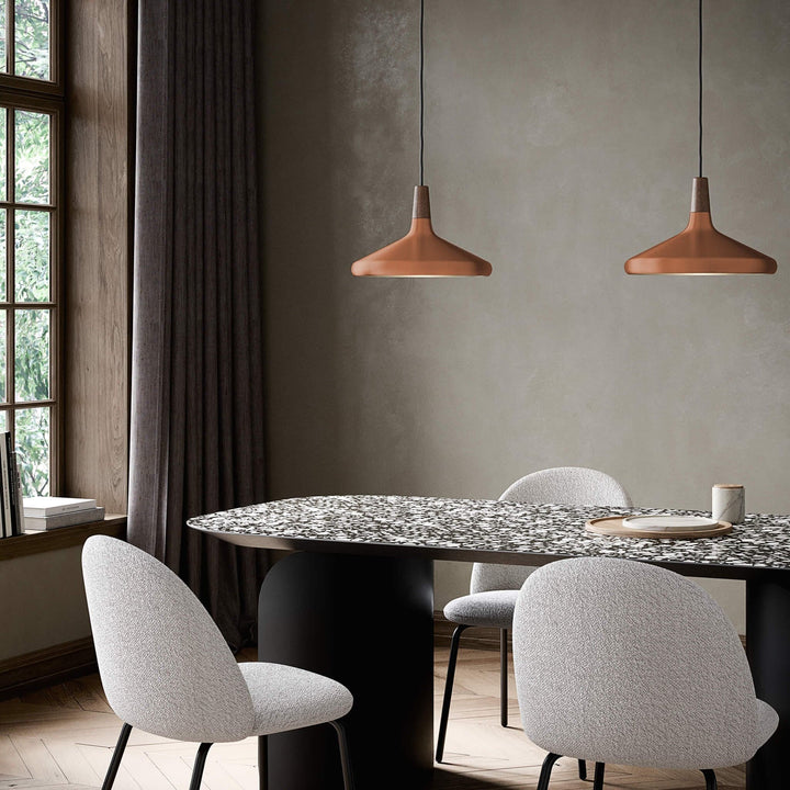 Pendant Light Iron Wood 10.6 in Adjustable Indoor Ceiling Lamp White Black Silver Rose Gold Grey Modern Dining Room Kitchen Island Lighting | Kalsten