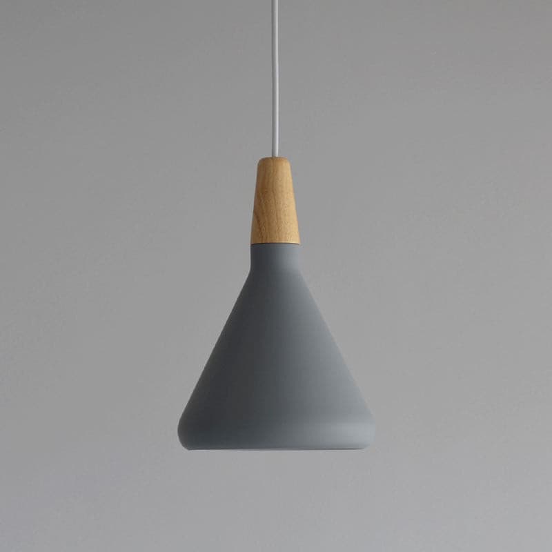 Pendant Light Iron Wood 10.6 in Adjustable Indoor Ceiling Lamp White Black Silver Rose Gold Grey Modern Dining Room Kitchen Island Lighting | Kalsten