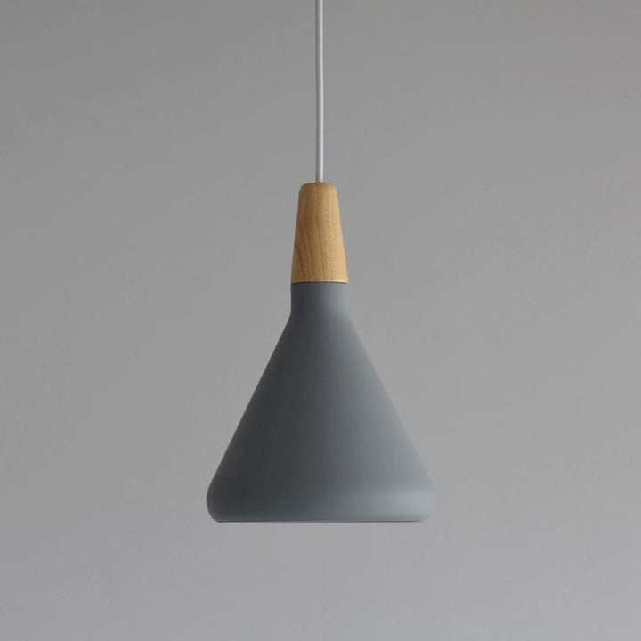 Pendant Light Iron Wood 10.6 in Adjustable Indoor Ceiling Lamp White Black Silver Rose Gold Grey Modern Dining Room Kitchen Island Lighting | Kalsten