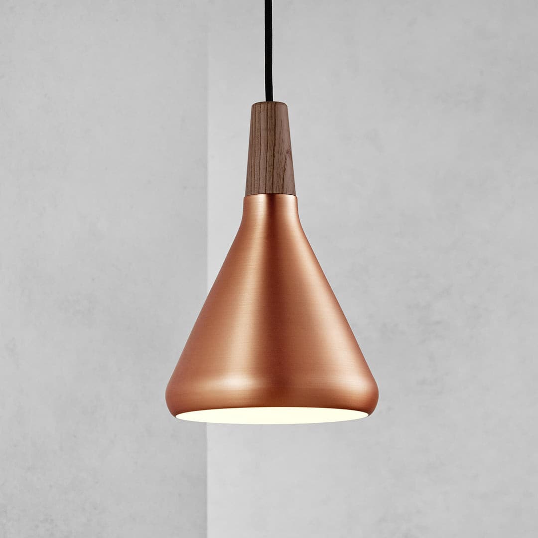 Pendant Light Iron Wood 10.6 in Adjustable Indoor Ceiling Lamp White Black Silver Rose Gold Grey Modern Dining Room Kitchen Island Lighting | Kalsten