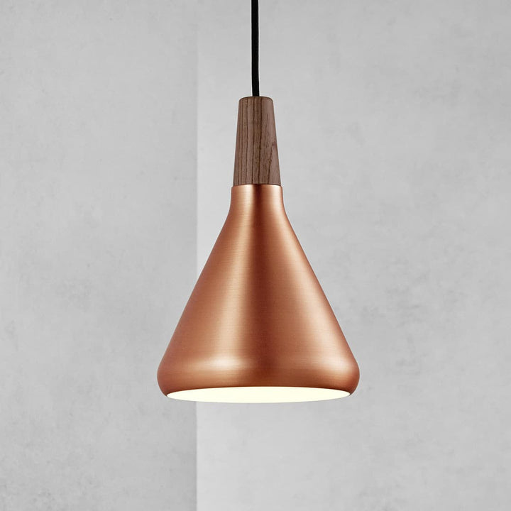 Pendant Light Iron Wood 10.6 in Adjustable Indoor Ceiling Lamp White Black Silver Rose Gold Grey Modern Dining Room Kitchen Island Lighting | Kalsten