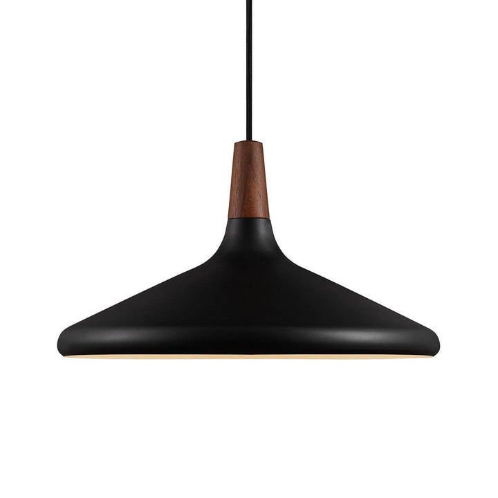 Pendant Light Iron Wood 10.6 in Adjustable Indoor Ceiling Lamp White Black Silver Rose Gold Grey Modern Dining Room Kitchen Island Lighting | Kalsten