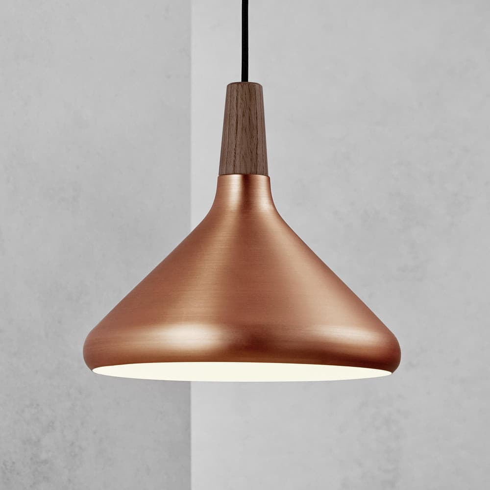 Pendant Light Iron Wood 10.6 in Adjustable Indoor Ceiling Lamp White Black Silver Rose Gold Grey Modern Dining Room Kitchen Island Lighting | Kalsten