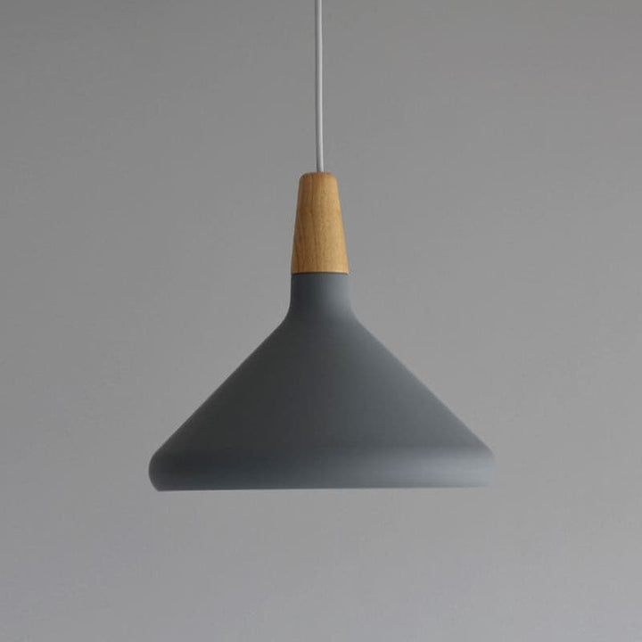 Pendant Light Iron Wood 10.6 in Adjustable Indoor Ceiling Lamp White Black Silver Rose Gold Grey Modern Dining Room Kitchen Island Lighting | Kalsten