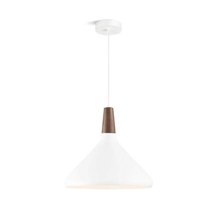 Pendant Light Iron Wood 10.6 in Adjustable Indoor Ceiling Lamp White Black Silver Rose Gold Grey Modern Dining Room Kitchen Island Lighting | Kalsten