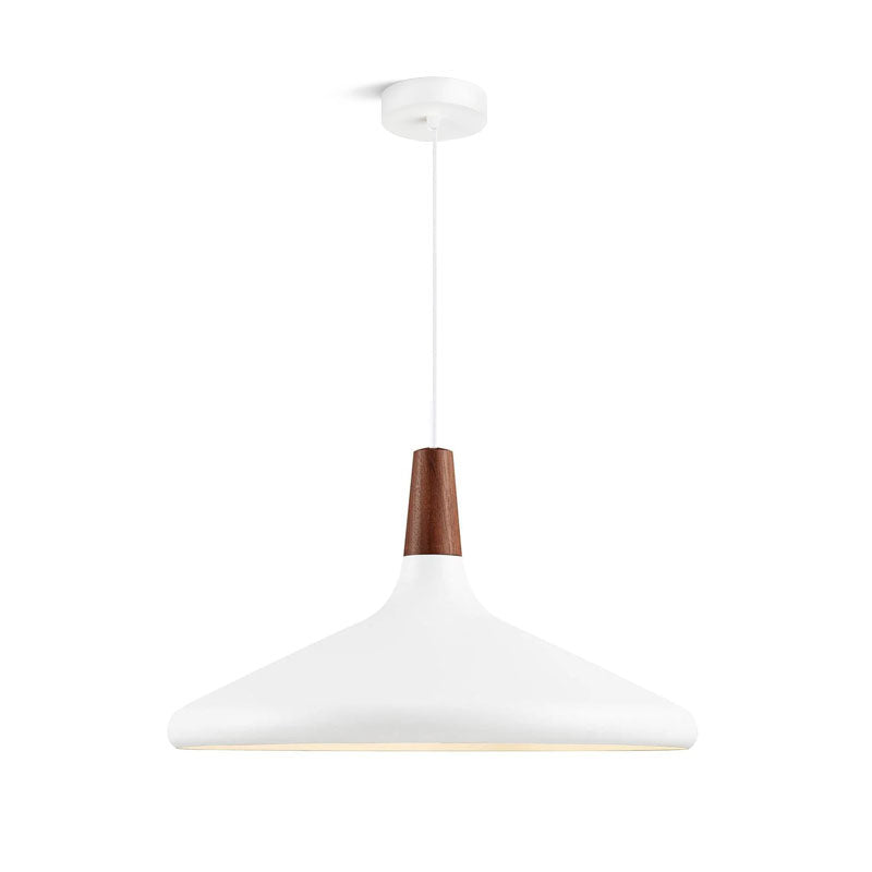 Pendant Light Iron Wood 10.6 in Adjustable Indoor Ceiling Lamp White Black Silver Rose Gold Grey Modern Dining Room Kitchen Island Lighting | Kalsten