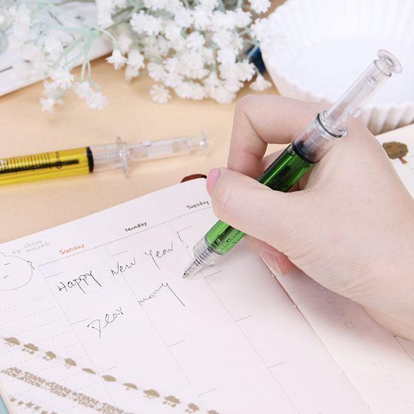 Novelty Injection Syringe Shaped Pen (Set of 4) | Kalsten