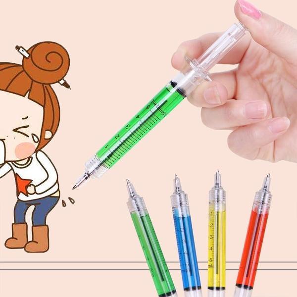 Novelty Injection Syringe Shaped Pen (Set of 4) | Kalsten