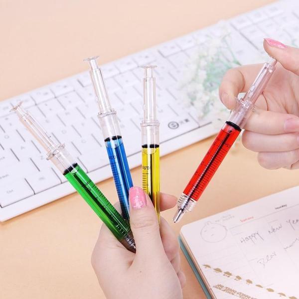 Novelty Injection Syringe Shaped Pen (Set of 4) | Kalsten