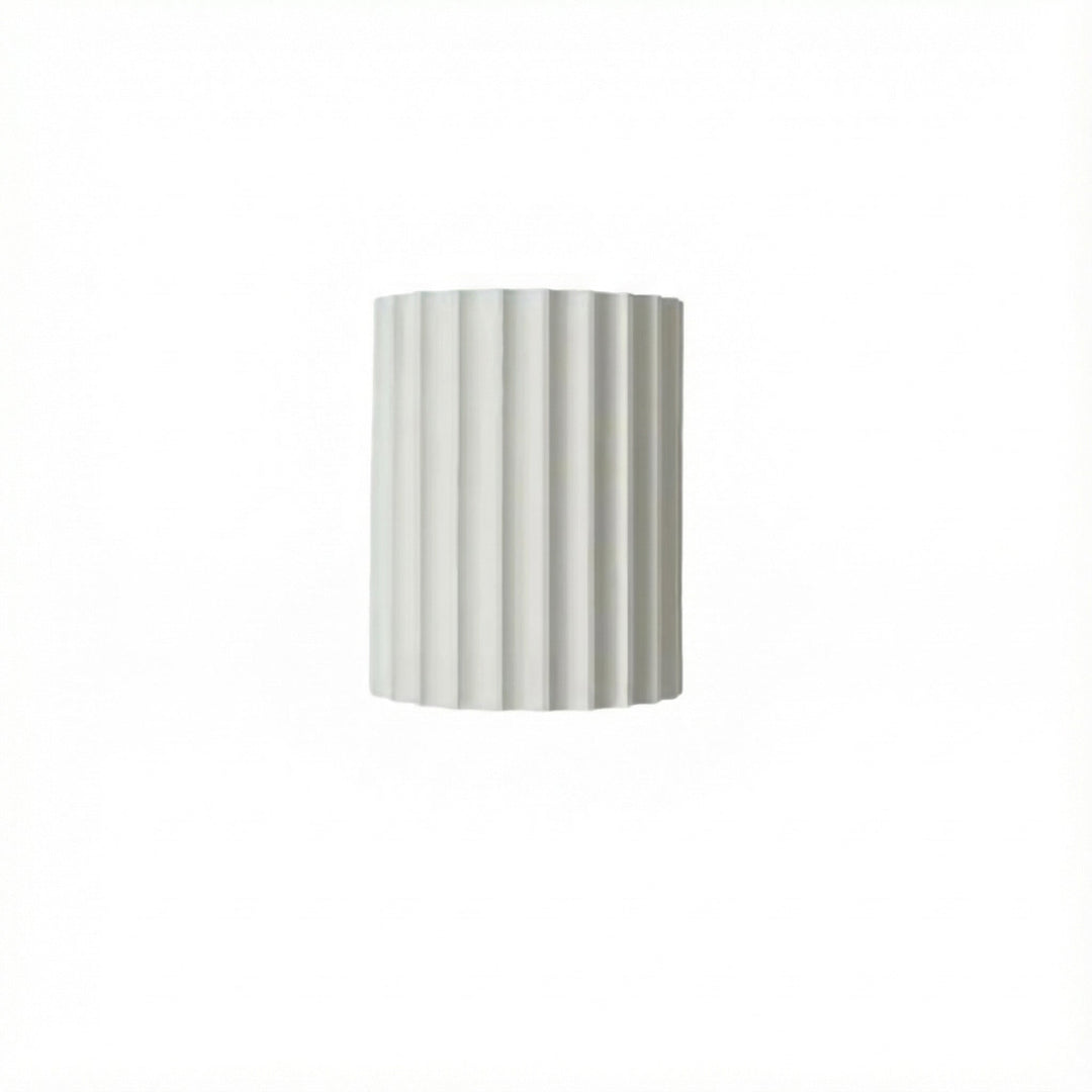 Nordic Pleated Resin Wall Sconce | Modern Macaron Ribbed LED Lamp (16.5cm) | Kalsten