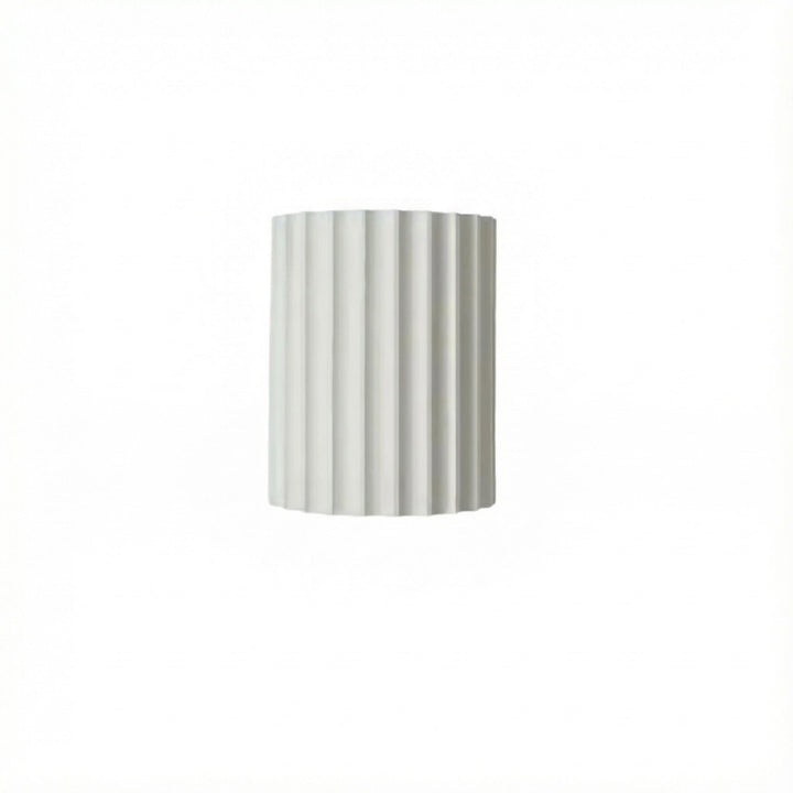 Nordic Pleated Resin Wall Sconce | Modern Macaron Ribbed LED Lamp (16.5cm) | Kalsten